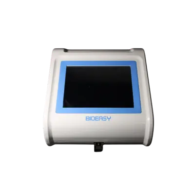 Kit de prueba rápida de BIOEASY para residuos de antibióticos en leche con gráficos de estructuras químicas en la caja